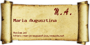 Maria Augusztina névjegykártya
